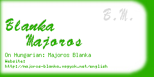 blanka majoros business card